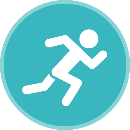 icon of stick figure running