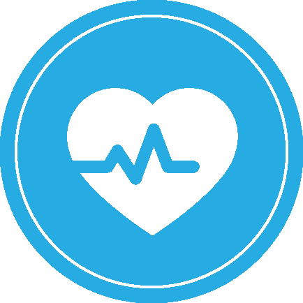 icon of heart with EKG line inside