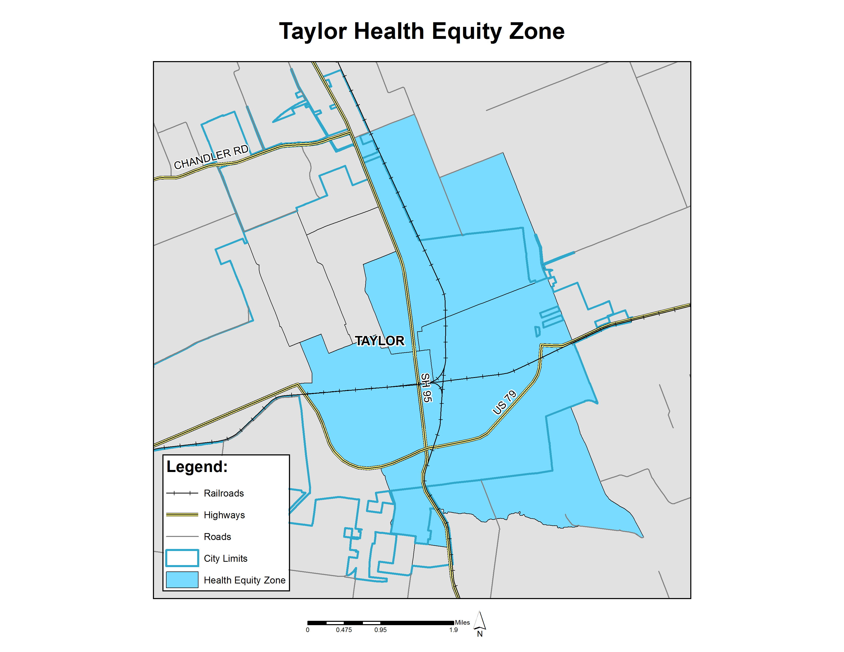 map of taylor health equity zone