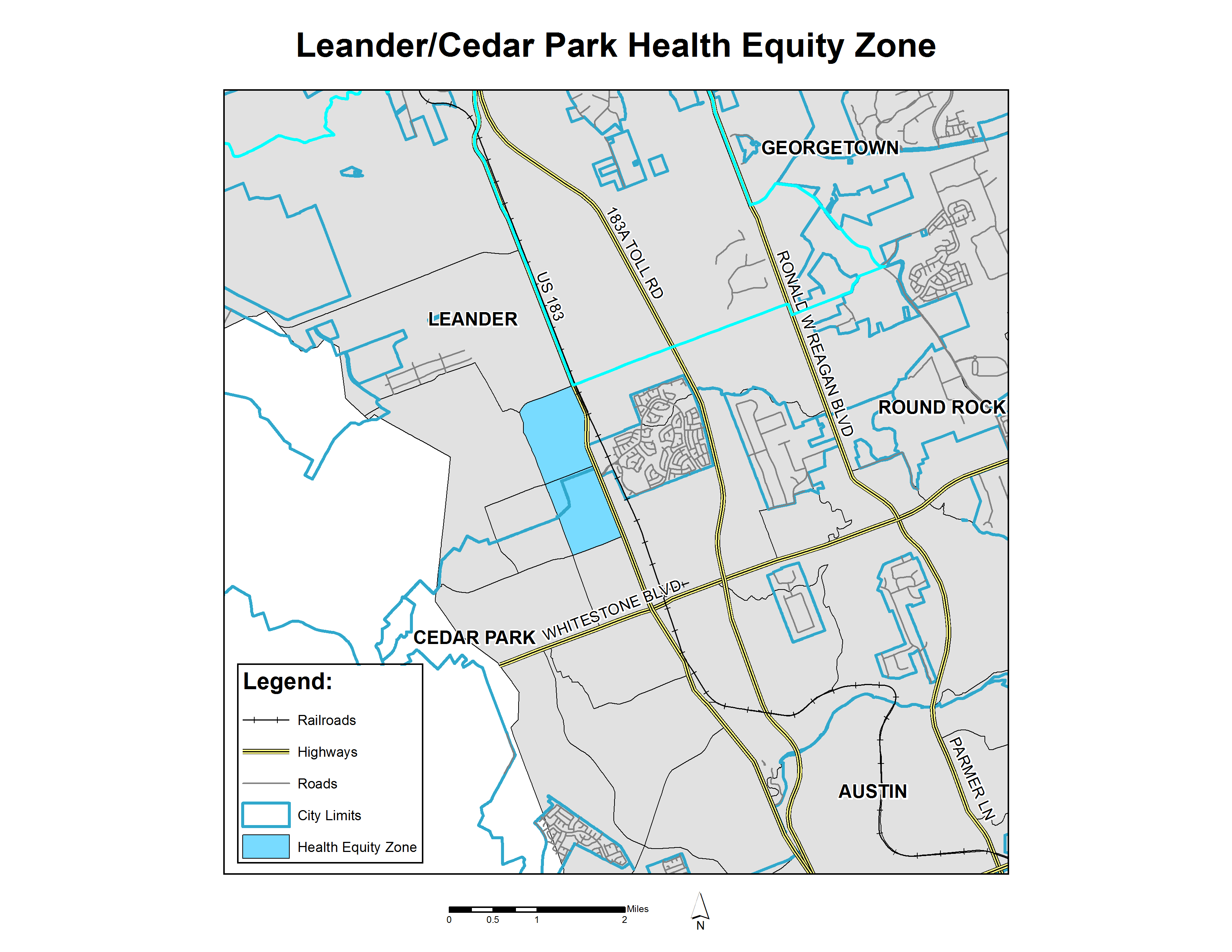 map of leander/cedar park health equity zone